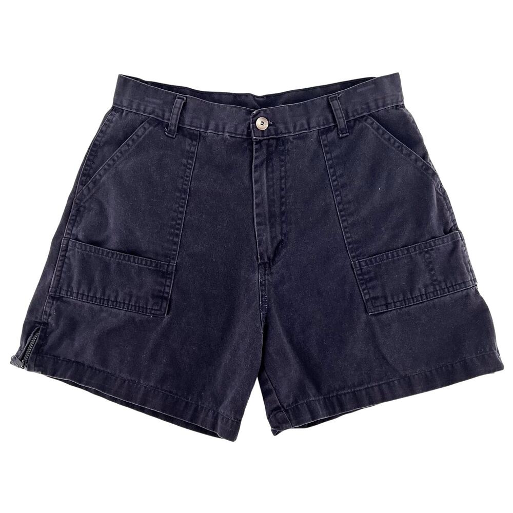 90s Utility Style Cargo Shorts Navy Blue 1990s Vintage Gorpcore Hiking